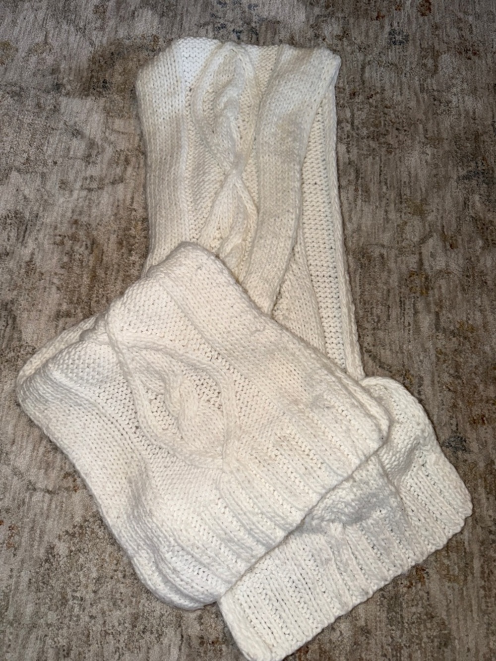 MICHAEL Michael Kors Ivory Cable-Knit Scarf